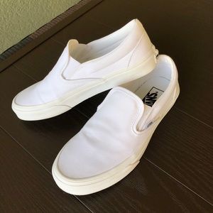 White Slip-On Vans